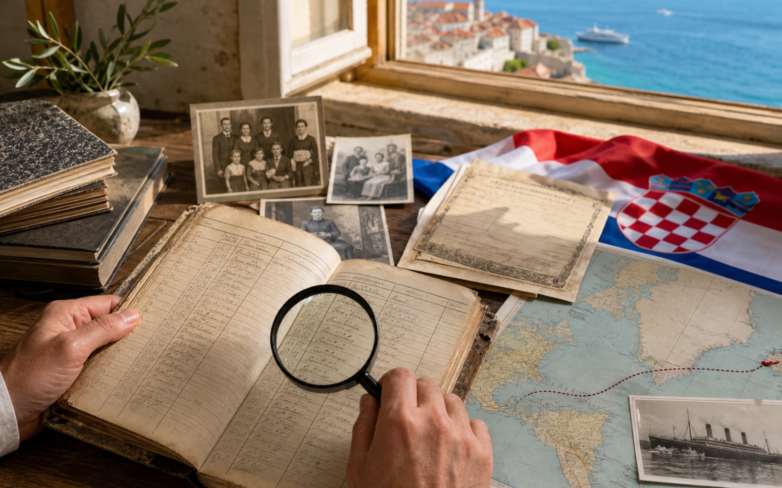 Croatian emigration records, family certificates and route analysis
